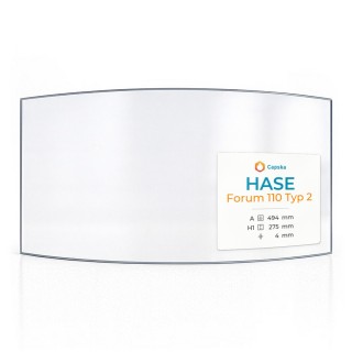 Hase FORUM 110 TYP 2 Glass - Curved Glass Panel for Wood Burning Stove