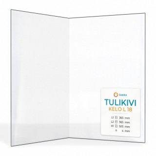 Vetro Tulikivi KELO L 18 - Vetro Piegato per stufa a legna
