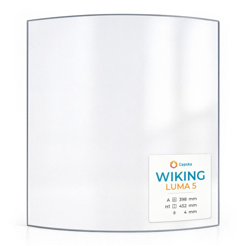 Vitre Wiking LUMA - Verre Courbe pour poêle à bois