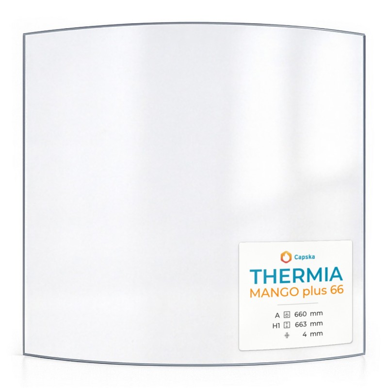 Vetro Thermia MANGO PLUS 66 - Vetro Curvo per stufa a legna