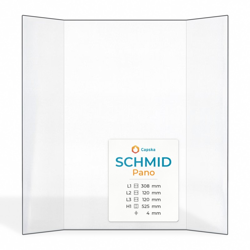 Schmid PANO Glass - Prismatic Fireplace Insert Panel