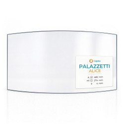 Vitre Palazzetti ALICE - Verre Courbe pour poêle à bois