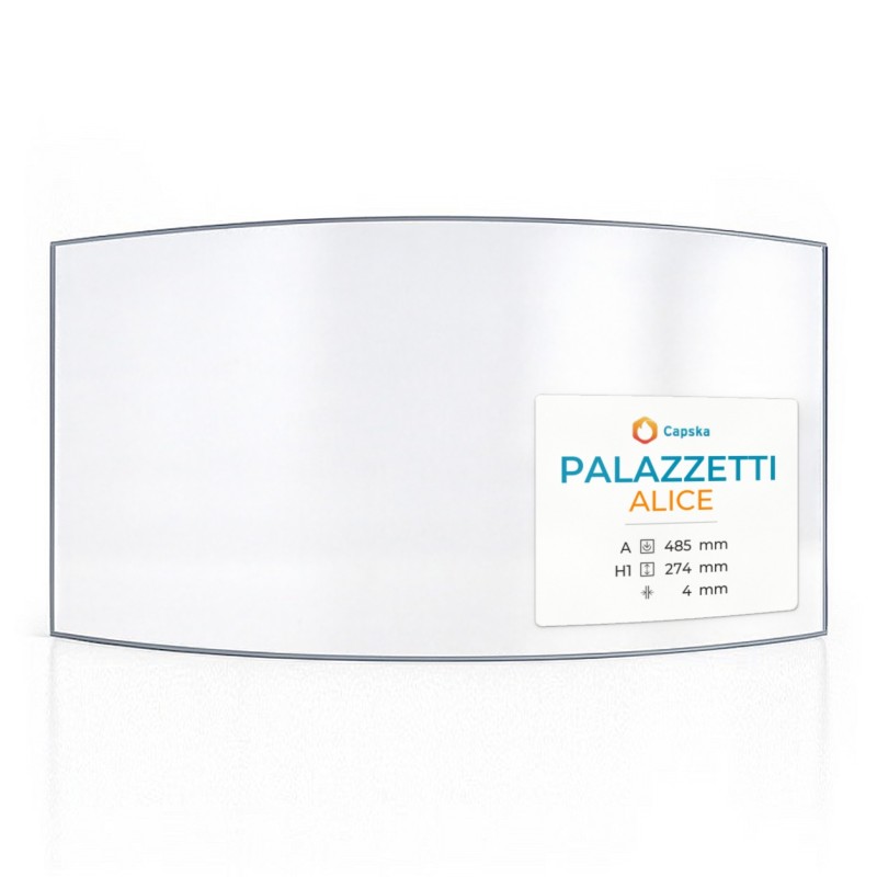 Palazzetti ALICE Glas - Hitzebeständiges Kaminglas für Kaminöfen