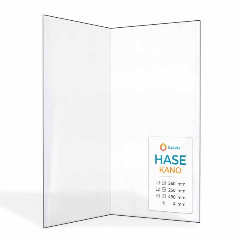 HASE KANO Glass - Folded Glass Panel for Wood Burning Stove