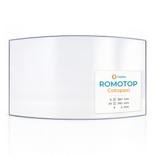 Romotop COTOPAXI Glas für Kaminofen - Hitzebeständiges Glaskeramikglas