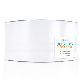 Vetro Justus AGERO 2.0 - Vetro Curvo per stufa a legna