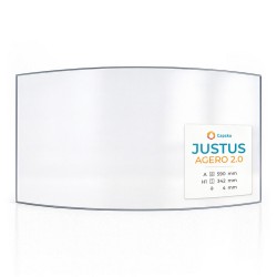 Vetro Justus AGERO 2.0 - Vetro Curvo per stufa a legna