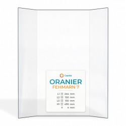 Oranier FEHMARN 7 Glas - Prismatisch Kaminglas für Kaminofen