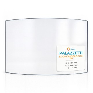 Palazzetti ECOMONOBLOCCO 66 Glass - Curved Panel for Wood Burning Stove