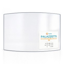 Palazzetti ECOMONOBLOCCO 66 Glass - Curved glass panel for wood burning stove