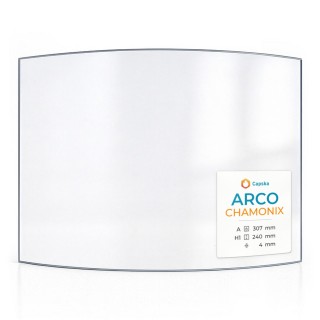 Arco Chamonix Ersatzglas Gebogen für Kaminofen kaufen - Capska