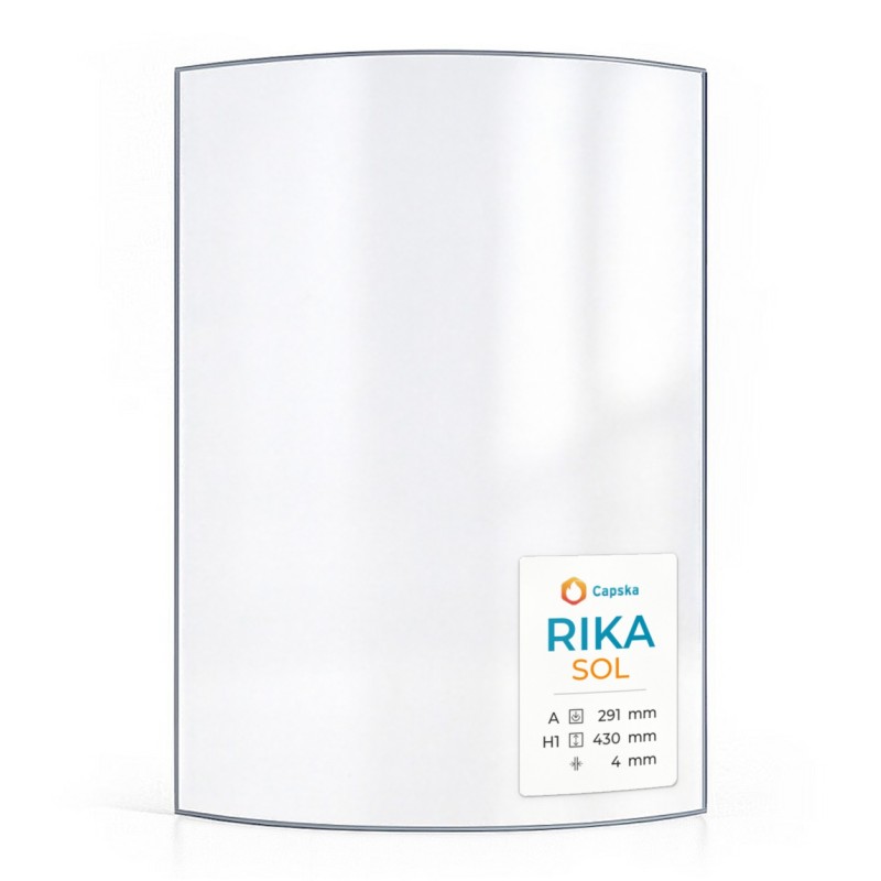 RIKA SOL Glass Panel - Curved Glass for Wood Burning Stove