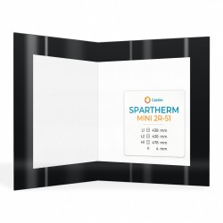 Vitre pliée sérigraphiée Spartherm Mini 2R-51 - (438+438) x 478 mm