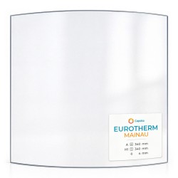 Eurotherm MAINAU Glass - Curved glass panel for wood burning stove