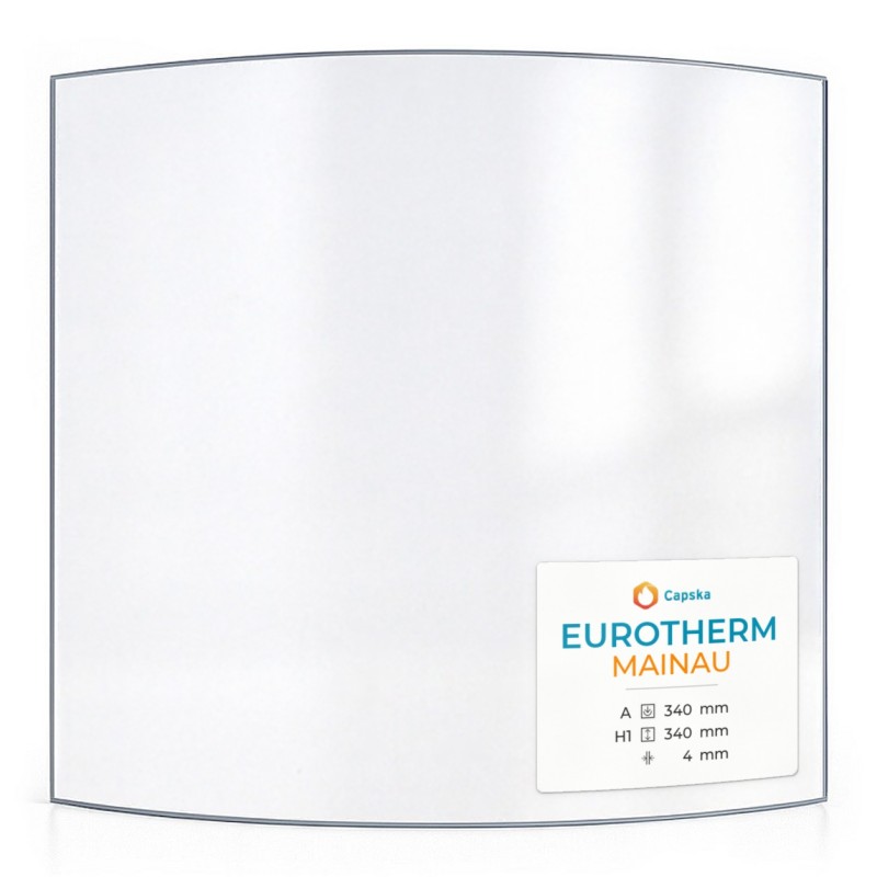 Vetro Eurotherm MAINAU curvo per stufa a legna