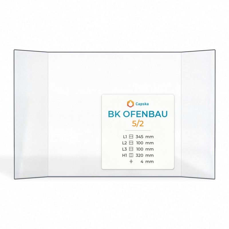 Bk Ofenbau 45327 Glas - Prismatisches Kaminglas für Kaminofen