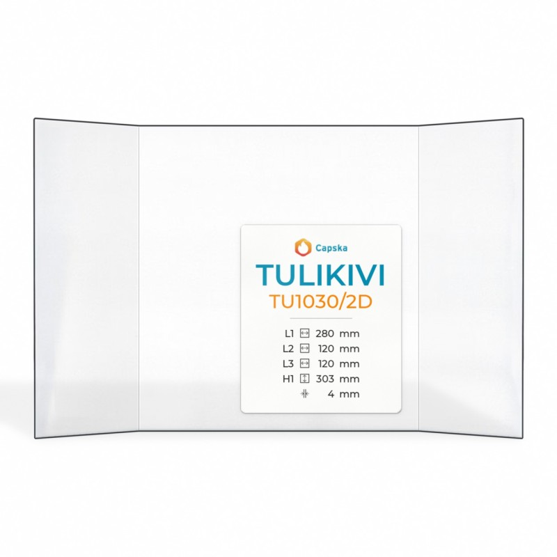 Tulikivi TU1030/2D Glas - Prismatisch Kaminglas