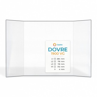 Dovre 1900 VG Glass - Prismatic Fireplace Insert Panel