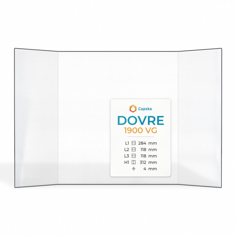 Dovre 1900 VG Glas - Prismatisch Kaminglas für Kaminofen