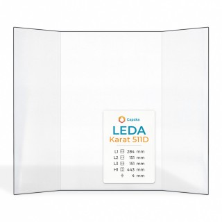 Leda KARAT 511D Glas - Prismatisch Kaminglas für Kaminofen