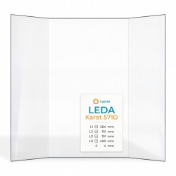 Leda KARAT 571D Glass - Prismatic glass panel for fireplace insert