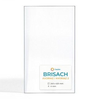 Vitre Brisach AVORIAZ / AVORIAZ 2 - Verre Rectangle pour poêle à granulés