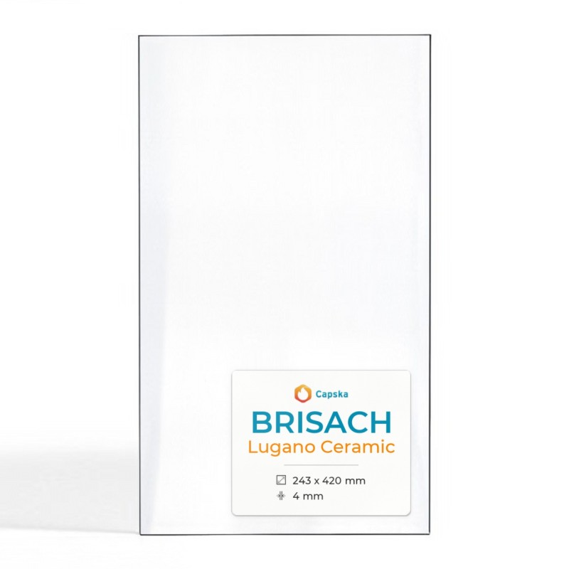 Vetro Brisach LUGANO CERAMIC - Vetro Rettangolo per stufa a pellet
