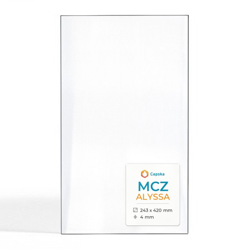 Mcz ALYSSA Glas - Rechteck Kaminglas für Pelletofen