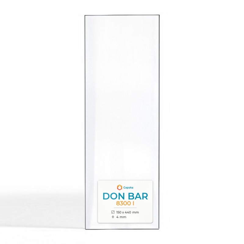Don Bar 8300 I Glass - Rectangular Side Glass Panel for Wood Burning Stove