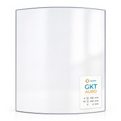 Gkt AURO Glass - Curved glass panel for wood burning stove