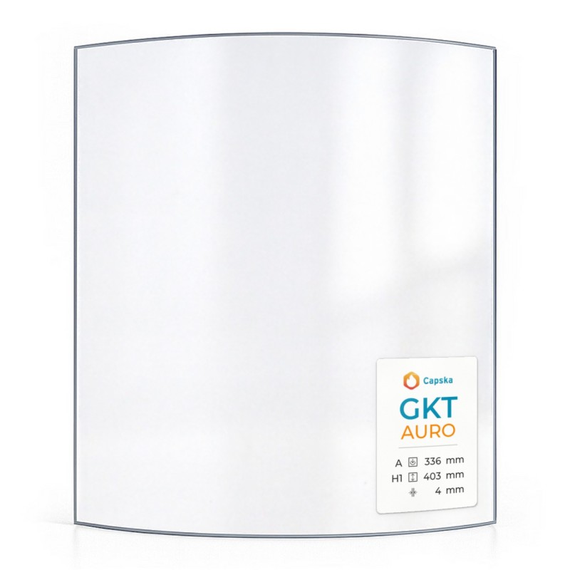 GKT AURO Glass - Curved Panel for Wood Burning Stove