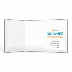Brunner ECK 45/67/44 Glas - Gefaltet Kaminglas für Kaminofen