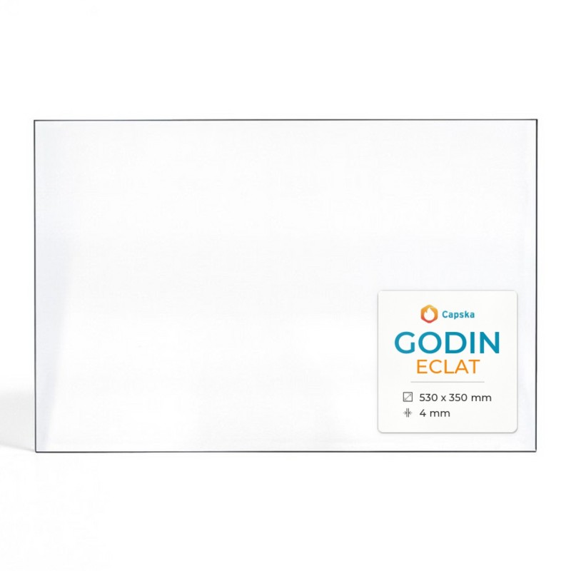 Godin ECLAT Glass - Rectangular Panel for Wood Burning Stove
