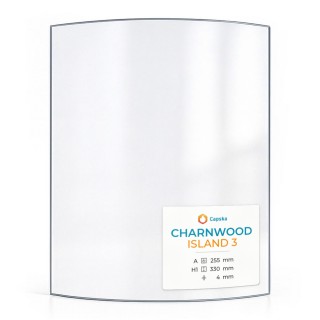 Charnwood ISLAND 3 Glass - Curved Panel for Wood Burning Stove