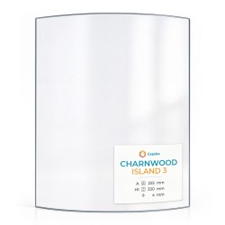 Vitre Charnwood ISLAND 3 - Verre Courbe pour poêle à bois