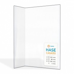 Hase CASA110 Glass - Folded glass panel for wood burning stove