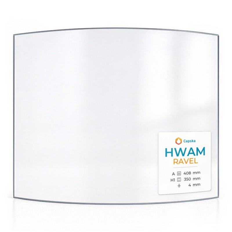 Hwam RAVEL Glass - Curved Glass Panel for Wood Burning Stove