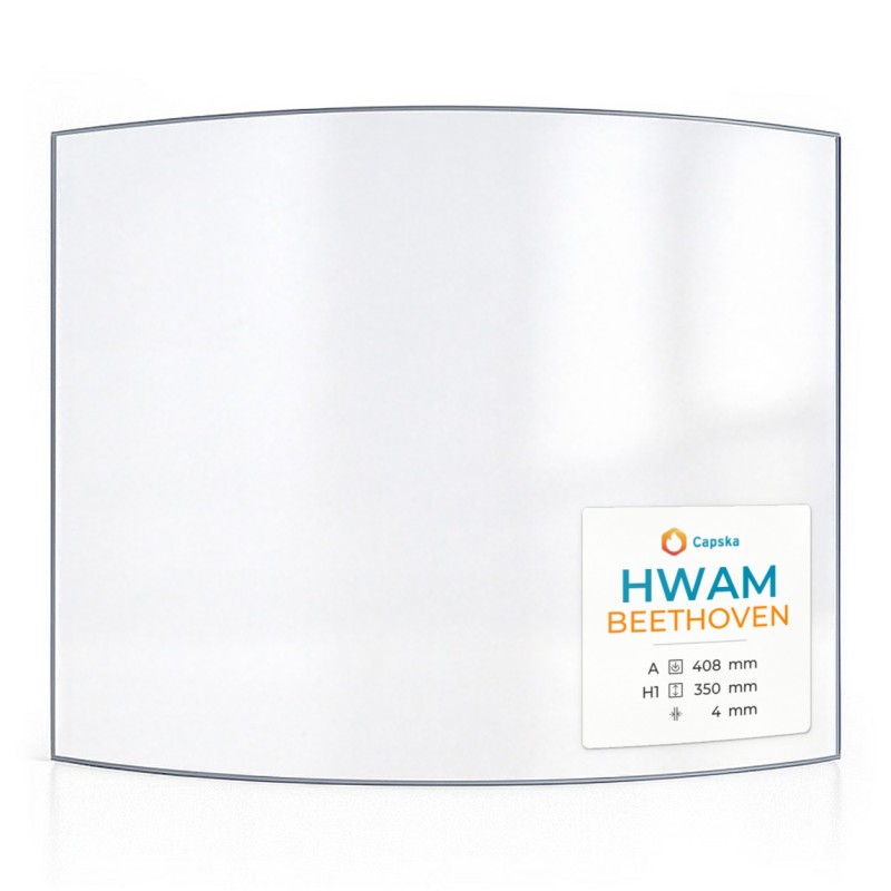 HWAM BEETHOVEN Glass Panel - Curved Glass for Wood Burning Stove