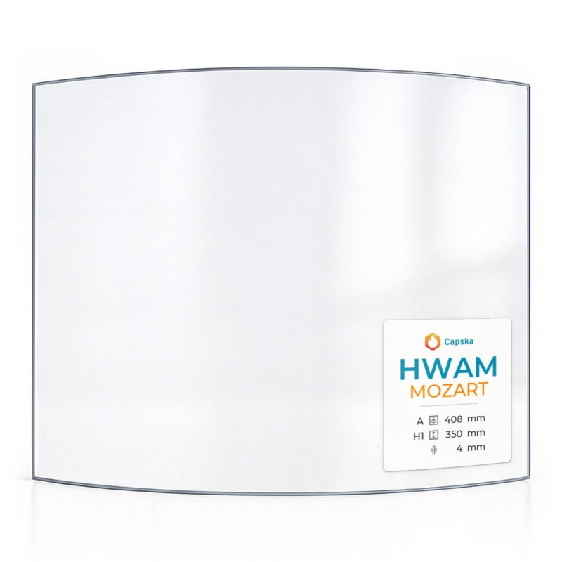 Hwam MOZART Glass - Curved Glass Panel for Wood Burning Stove