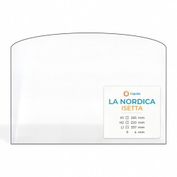 La Nordica ISETTA Glass - Arched rectangle glass panel for wood burning stove