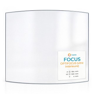 Curved glass for Focus OPTIFOCUs wood-burning stove - Capska