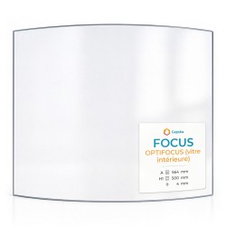 Vetro Focus OPTIFOCUS (panello interno) - Vetro Curvo per stufa a legna