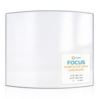 Focus HUBFOCUS Außenscheibe Glas - Kaminglas für Kaminofen