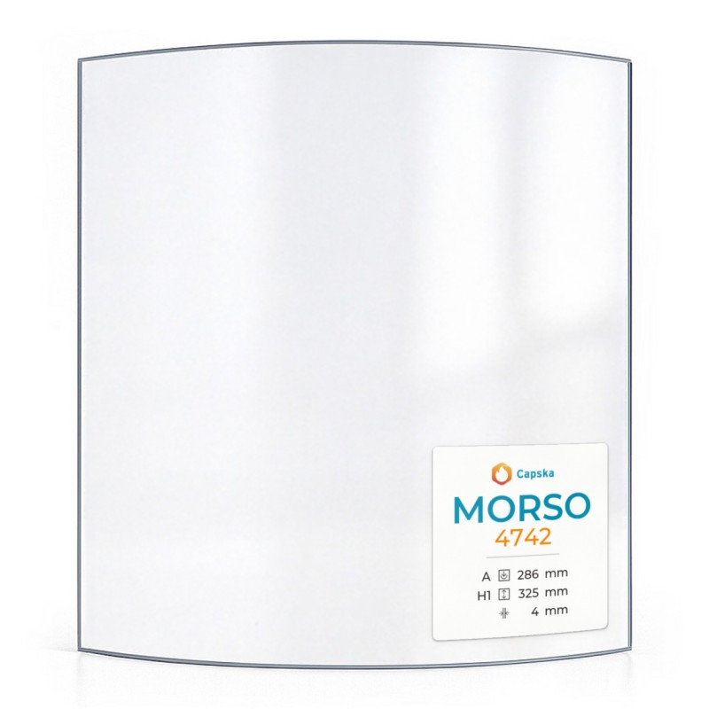 Morso 4742 Glass - Curved Glass Panel for Wood Burning Stove