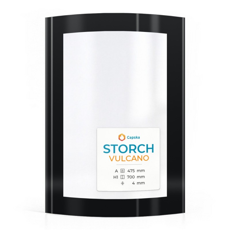 Storch VULCANO Glass - Curved Screen-printed Panel for Wood Burning Stove