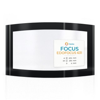 Glas für Kaminofen Focus EDOFOCUS 631 - gebogenes Siebdruckglas