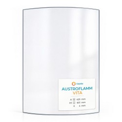 Austroflamm VITA Glas - in sich gebogenes Kaminglas für Kaminofen