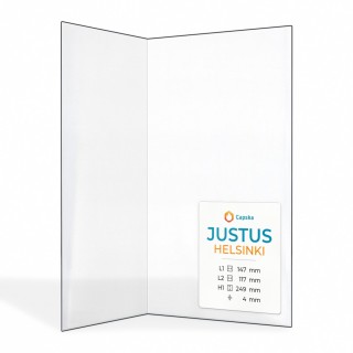 Justus HELSINKI Glas - Gefaltet Kaminglas für Kaminofen