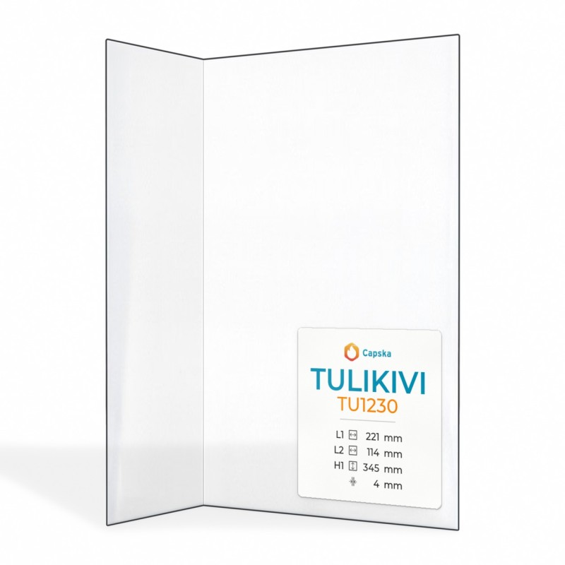 Vetro TU1230 Tulikivi - Vetro Piegato per stufa a legna