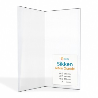 Vitre Sikken RITON GRANDE - Verre Pliée pour poêle à bois